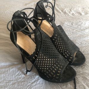 Aldo heels black suede